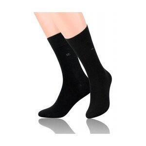 Steven 056 8 černé Pánské ponožky, 45/47, černá