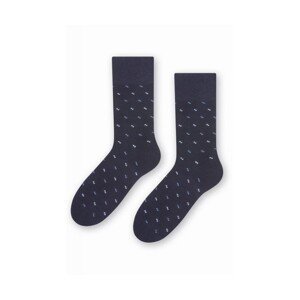Steven 056 196 vzor tmavě modré Pánské ponožky, 39/41, modrá
