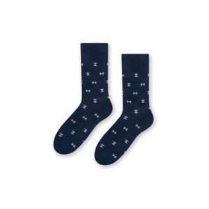 Steven 056 187 vzor tmavě modré Pánské ponožky, 39/41, modrá
