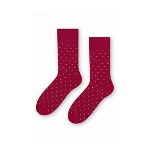 Steven 056 159 vzor bordové Pánské ponožky, 45/47, bordová