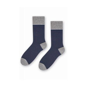 Steven 056 178 vzor tmavě modré Pánské ponožky, 45/47, modrá