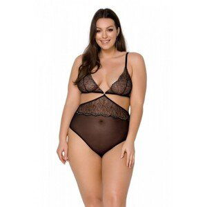 Passion Amberly Body Plus Size, 4XL/5XL, černá