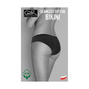 Gatta Seamless Cotton Bikini 41640 dámské kalhotky, M, černá