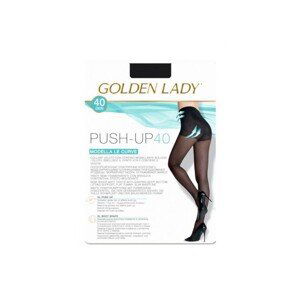 Golden Lady Push-up 40 den punčochové kalhoty, 4-L, nero/černá