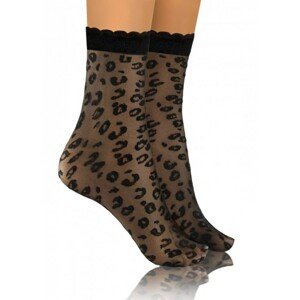 Sesto Senso Fashion vzor 05 pikot Dámské ponožky, UNI, černá