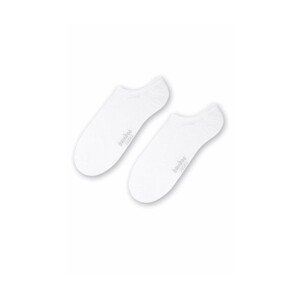 Steven 094 bílé Pánské kotníkové ponožky, 41/43, bílá