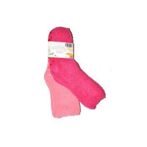 WiK 37419 Happy Kuschel Super Soft ABS A'2 Dámské ponožky, 35-42, růžová-limonka