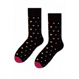 More Elegant 051 140 puntíky černé Ponožky, 39/42, černá