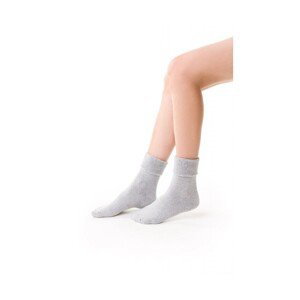 Steven 110 melanžově svetle šedé froté Dámské ponožky, 35/37, šedá