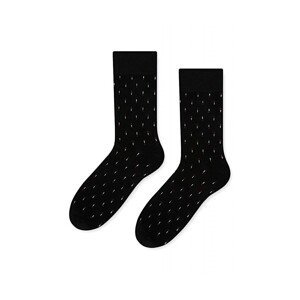 Steven 056 206 vzor černé Pánské ponožky, 45/47, černá