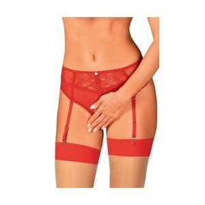 Obsessive Dagmarie Kalhotky otevřené s podvazkovými pásy, xl/2xl, červená