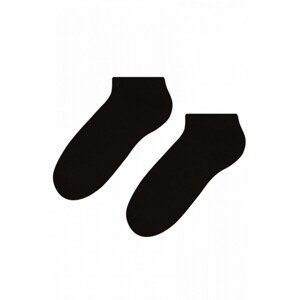 Steven 045 černé Pánské kotníkové ponožky, 41/43, černá