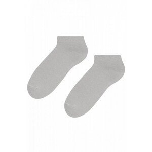 Steven 045 popelavé Pánské kotníkové ponožky, 41/43, Popelová
