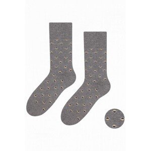 Steven 056-138 šedý melanž Pánské ponožky, 42/44, melanž šedá