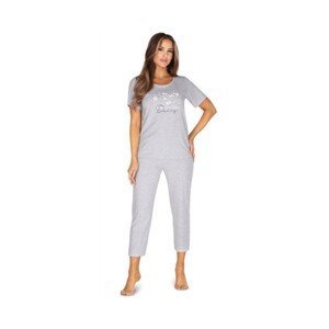 Regina 632 Dámské pyžamo plus size, 3XL, melanž světlý