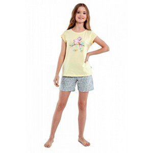 Cornette Kids Girl 787/98 Parrots 98-128 Dívčí pyžamo, 110-116, žlutá