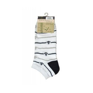 WiK 16432 Maritim Style Bambus Pánské kotníkové ponožky, 43-46, bílá