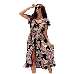 Madora SE 0061 Plážové šaty, 40, černo-béžová