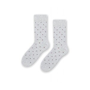 Steven 056 207 vzor šedé Pánské oblekové ponožky, 39/41, šedá
