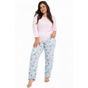 Taro Amora 3008 Z24 Dámské pyžamo plus size, XXL, růžová světlý