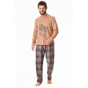 Key MNS 421 B23 Pánské pyžamo, XL, béžová tmavá