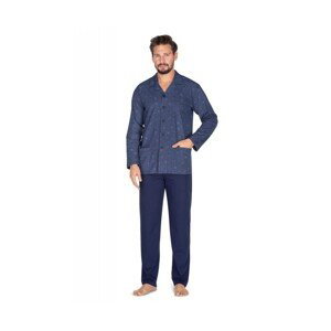 Regina 444 Pánské pyžamo plus size, XXL, modrá