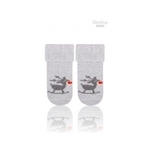 Steven art.156 Frotta vánoční 11-19 Dětské ponožky, 17-19, šedá světlý melanž
