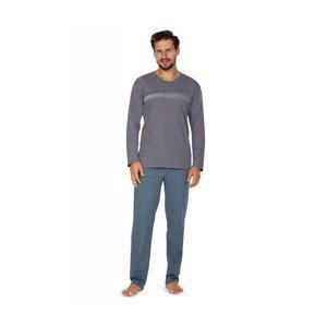 Regina 449 Pánské pyžamo plus size, XXL, ciemny niebieski
