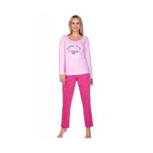 Regina 651 Dámské pyžamo plus size, XXL, růžová