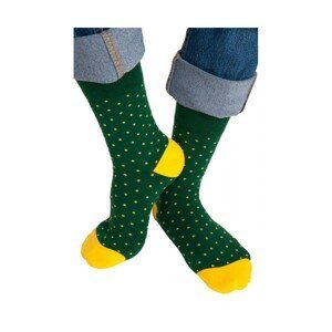 Noviti SB 003 U 06 puntíky zelené Pánské ponožky, 43/46, zelená