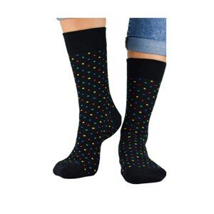 Noviti SB 002 U 07 puntíky černé Pánské ponožky, 43/46, černá