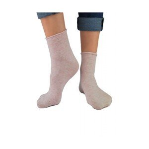Noviti SB 022 W 01 lurex zlato-růžové Dámské ponožky, 35/38, růžová