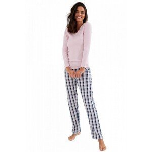 Cana 219 Dámské pyžamo, XL, růžová-šedá