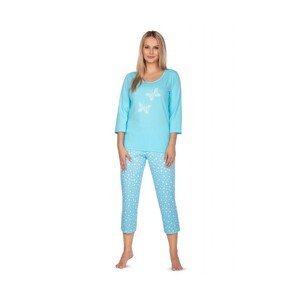 Regina 642 tyrkysové plus Dámské pyžamo, 3XL, modrá