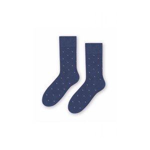 Steven 056 227 vzor tmavě modré Pánské oblekové ponožky, 39/41, modrá