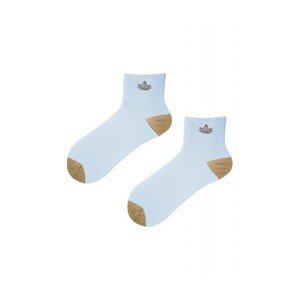 Noviti SB 028 W 01 zlatá lilie bílé Dámské ponožky, 35/38, bílá