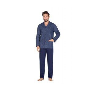 Regina 444 tmavě modré Pánské pyžamo, XL, modrá