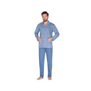Regina 444 modré plus Pánské pyžamo, 3XL, modrá