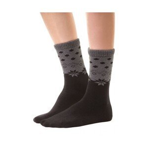 Steven 123 071 sněhová vločka černé Dámské ponožky, 35/37, černá