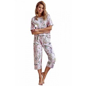 Taro Olive 3122 W24 Dámské pyžamo, L, Bílá-květy
