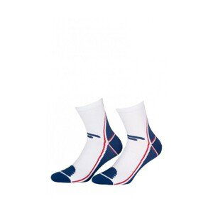 Wola Sportive W94.1N5 Ag+ Pánské ponožky, Světle šedá, bílá
