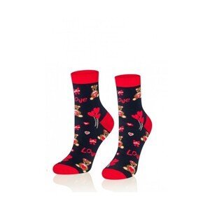 Intenso art.0471 Valentýnské dámské ponožky, 35-37, šedá světlý melanž/lurex