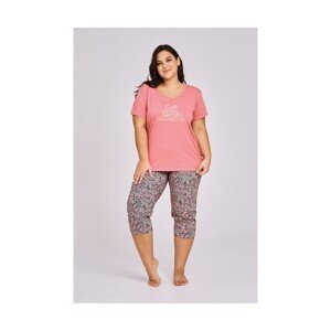 Taro Amara 3171 2XL-4XL L24 Dámské pyžamo, 3XL, pudrový-růžová