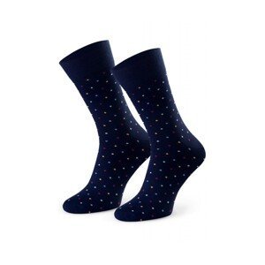 Steven 056 234 vzor tmavě modré Pánské oblékové ponožky, 45/47, modrá