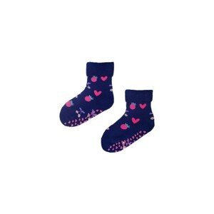 YO! SKF-0005G Girl s přehnutým froté ABS 17-26 Dětské ponožky, 27-30, mix kolor-mix vzor