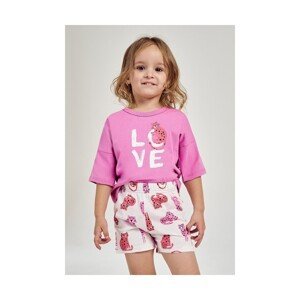Taro Annabel 3143 122-140 L24 Dívčí pyžamo, 128, růžová