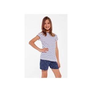 Cornette Kids Girl 245/103 Marine 98/128 Dívčí pyžamo, 110-116, Bílá-Modrá