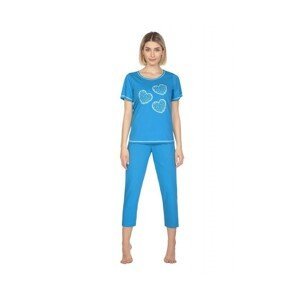 Regina 667 modré Dámské pyžamo, XL, modrá