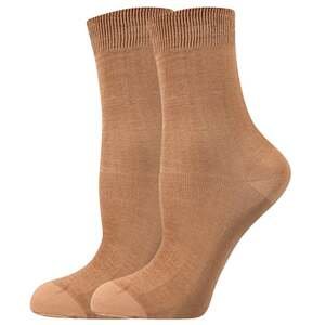 Dámské punčochové ponožky COTTON socks 60 DEN beige 35-38 (23-25)