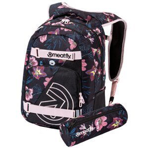 Meatfly batoh Exile Hibiscus Black 24 L + PENÁL ZDARMA | Mnohobarevná | Objem 24 L